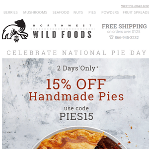 15% OFF Handmade Pies! 🥧