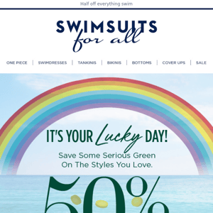Don't Miss Our Pot of Gold: 50% Off St. Patrick's Day Sale at Swimsuits for All!