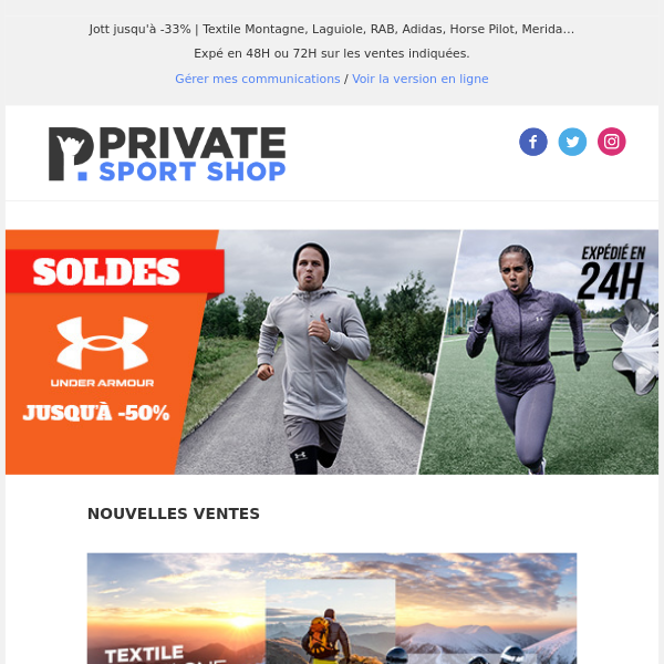 Soldes Under Armour ▶ Stock limités !