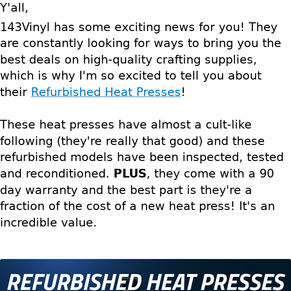 Refurbished Heat Presses at Unbeatable Prices!