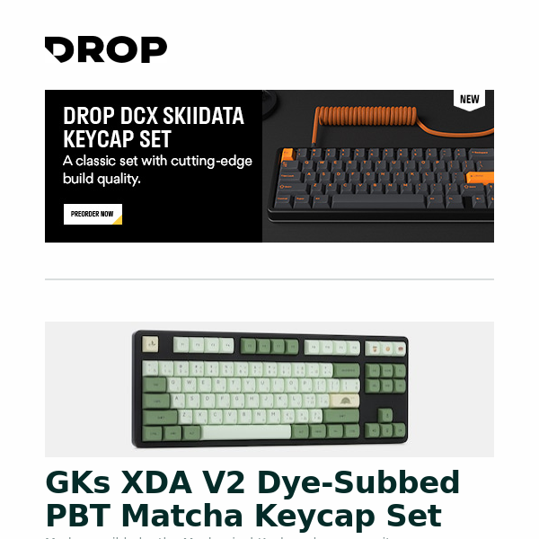GKs XDA V2 Dye-Subbed PBT Matcha Keycap Set, SMSL SU-6 Desktop DAC, Moyu.studio EMT V2 and Betty Switches and more...