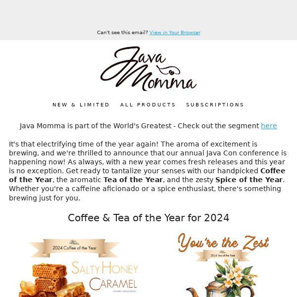 The 2024 Coffee & Tea of the Year!