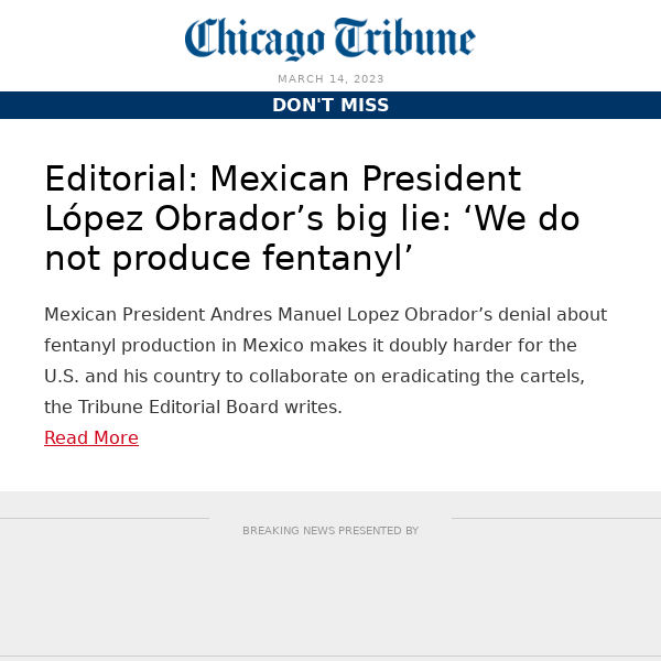 Editorial: Mexican President López Obrador’s big lie: ‘We do not produce fentanyl’