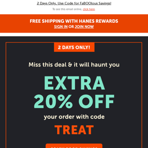 🎃 Trick or TREAT Yourself to 20% Off 🦇