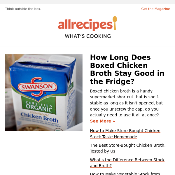 How Long Does Boxed Chicken Broth Last in the Fridge? - Allrecipes