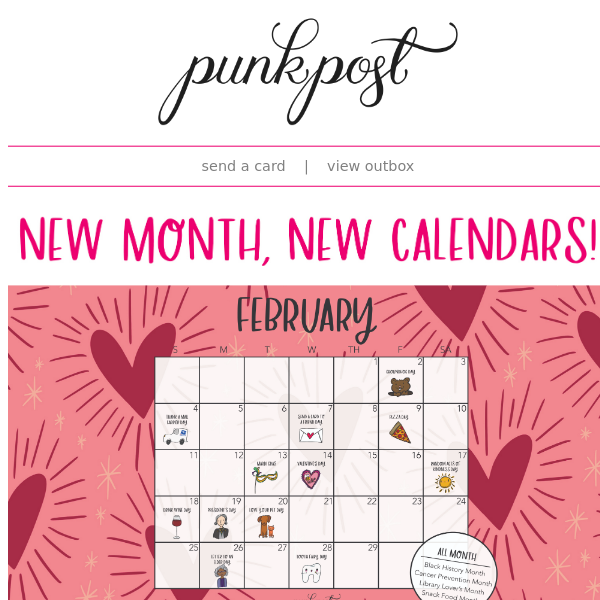 FREE February Calendar 🗓🎉