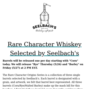 Rare Character "Mash Series" Single Barrels Day 2 - Selected by Seelbach's