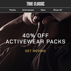 FLASH SALE: 40% Off Activewear Packs