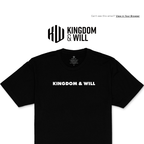 💣 New Drop | Kingdom & Will Statement Tees