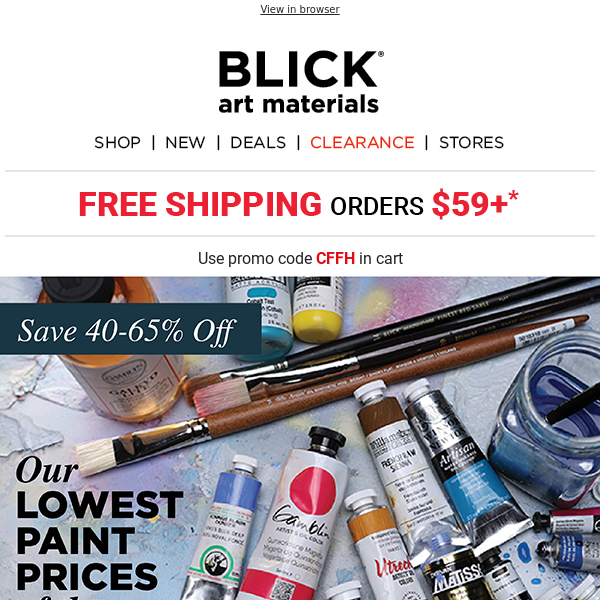 NOW: Our Lowest Paint Prices of the Season - Blick Art Materials