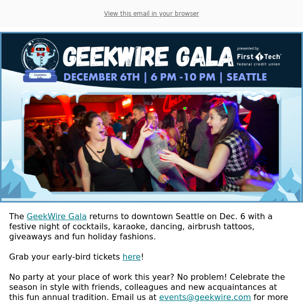 The GeekWire Gala returns: Grab early-bird tickets today!