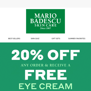 Look Inside 😍 20% Off + 4 FREE Eye Cream Samples