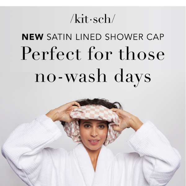 Kitsch Satin Lined Flexi Shower Cap
