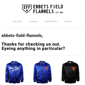 Hey Ebbets Field Flannels! If you're looking for the perfect item...