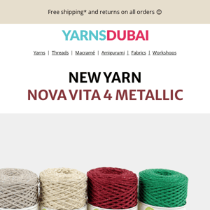 Meet our new eco-conscious yarn ✨ Nova Vita Metallic