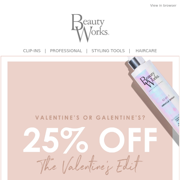 An early Valentine's treat for you Beauty Works 💌