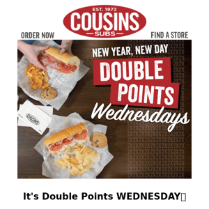 New Year, New Double Points WEDNESDAY!