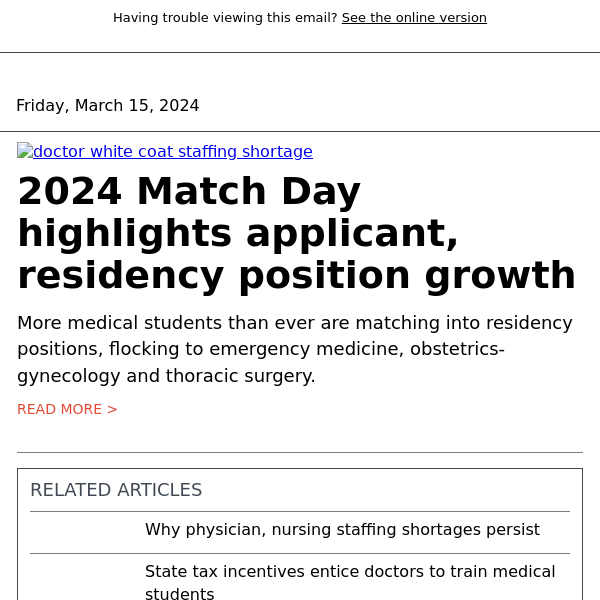 Match Day 2024: Record number of residency positions filled