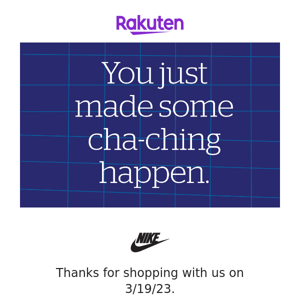 Success! Your Nike shopping trip is complete