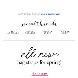 All NEW bag straps for spring 👏 🌼 👏 🌼