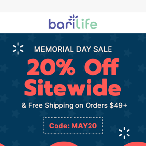 🇺🇸 20% Off Sitewide + Free Shipping on Orders $49+