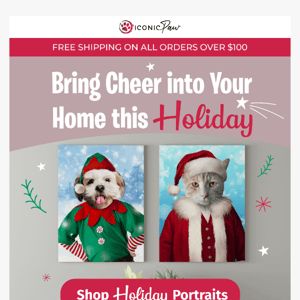 Get your pets' holiday photos today!