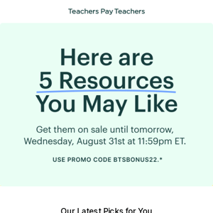 5 Resources You May Like - up to 25%* off