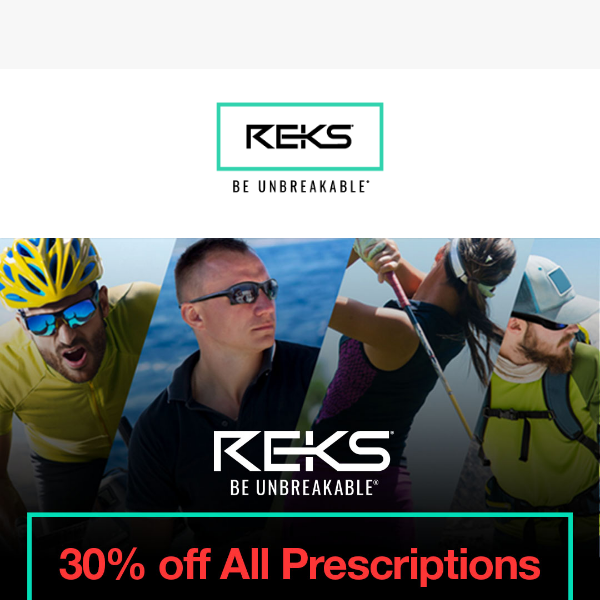 30% off All Prescription Eyewear