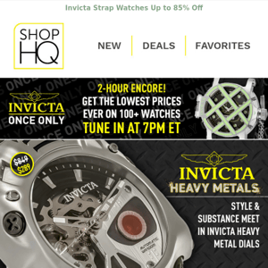 Invicta Heavy Metal Dials OVER HALF OFF