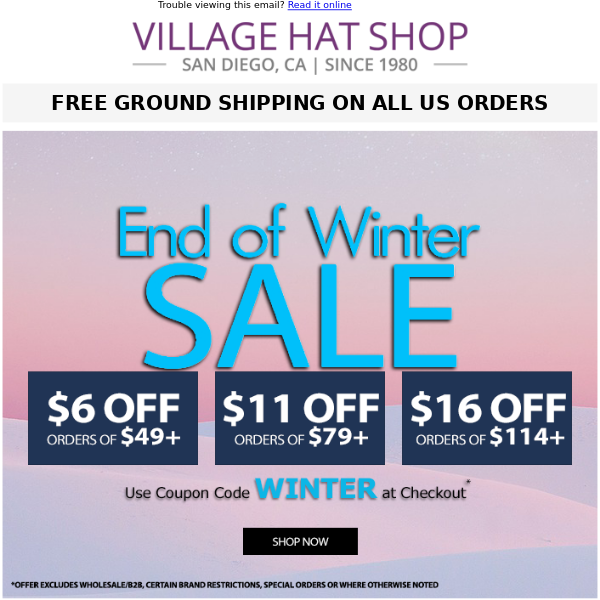 Save Additional on Newly Added Clearance Items | Up To $16 Off | End of Winter Sale Extended