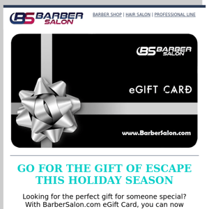 Give the eGift Card of BarberSalon.com this holiday season!