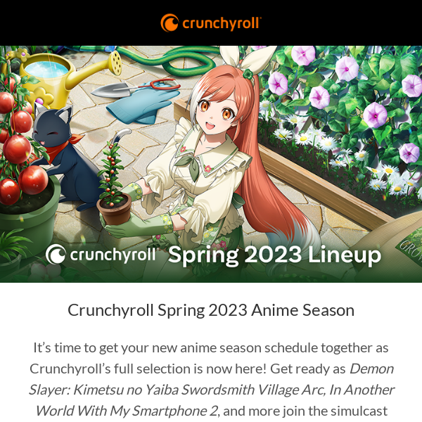 Spring 2023 Anime Season Simulcast & Catalog Line-up