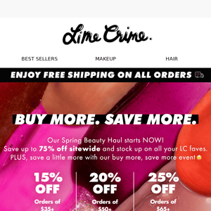 Take 25% off SITEWIDE💄