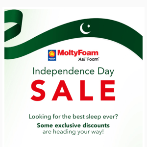 MoltyFoam Independence Day Sale is LIVE!
