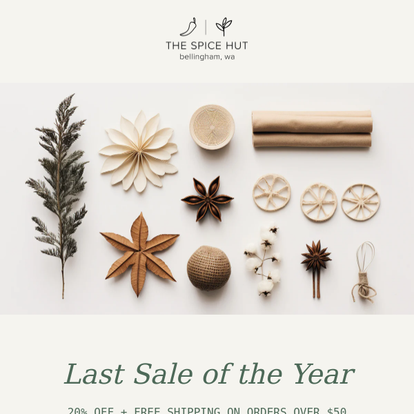 Last Sale of the Year Starts Tomorrow!