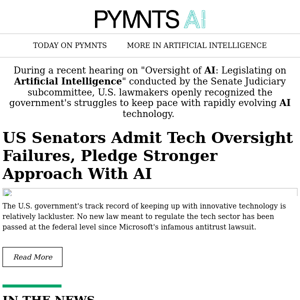 US Lawmakers Admit AI Regulation Lag