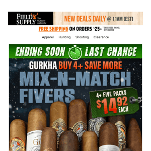 🤑 $14.92 mix-n-match cigar madness ends tomorrow!