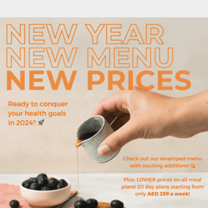 New Year, New Menu, New Prices!