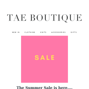 The SUMMER SALE is here......