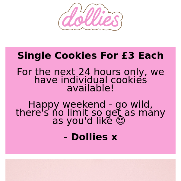 Single Cookies for £3, 24 hours only 🤩