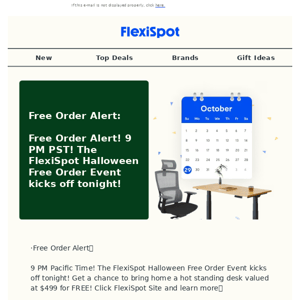 Free Orders! Halloween Treats from FlexiSpot – Act Fast!