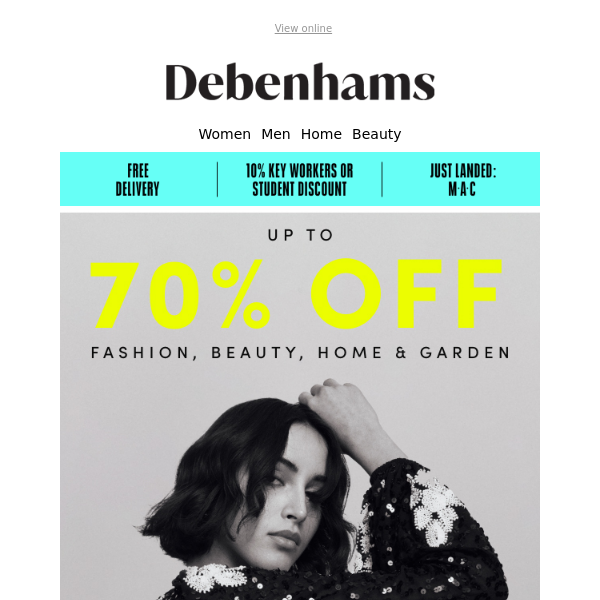 Save up to 70% off Fashion, Beauty, Home and Garden