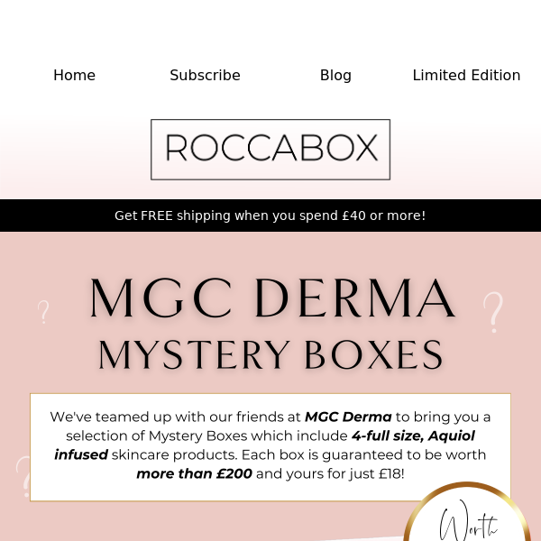 WORTH £200! MGC Derma Mystery Boxes ✨