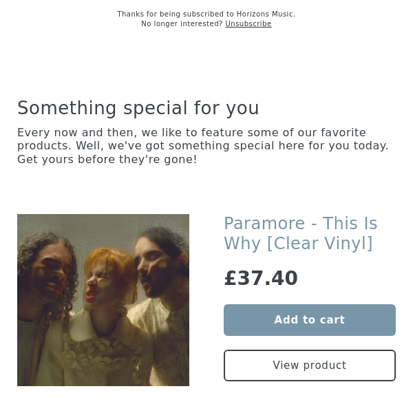 New! Paramore - This Is Why [Clear Vinyl]