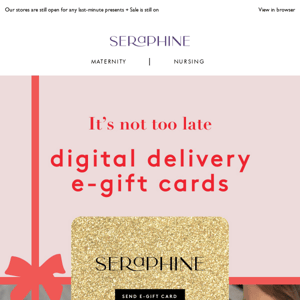 Seraphine Maternity, last minute gift shopping?