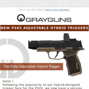 NEW Hybrid Adjustable Triggers for your P365