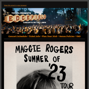 NEW show, Maggie Rogers!