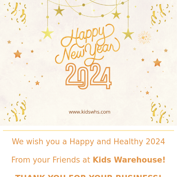 Happy New Year, Kids Warehouse! 🎆🎉