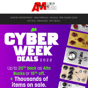 Cyber Week Deals on Catalinbread, JHS Pedals, Elektron & more
