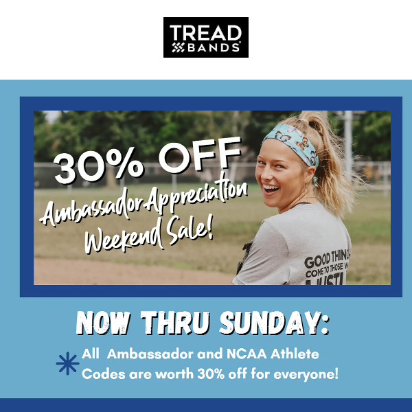 30% Off All TreadBands With An Ambassador Code
